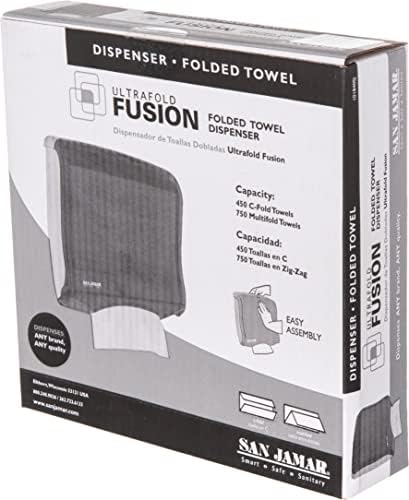 SANT1755TBK - Ultrafold Fusion C-fold amp; Multifold Towel Dispenser, 11 1/2x5 1/2x11 1/2, Black (Pack of 2)