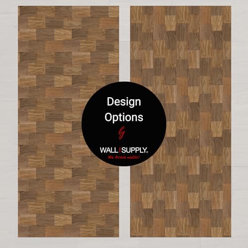 Wall!Supply 3D Wall Panels – Reclaimed Squared Asian Teak Wood – Home Decor Wallpaper Alternative for Living Room, Bedroom & Office – Easy DIY Installation – 10 Pack, Covers 9.68 Sq Ft