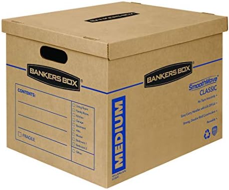 Bankers Box 10-Pack Medium Classic Moving Boxes with Reinforced Handles