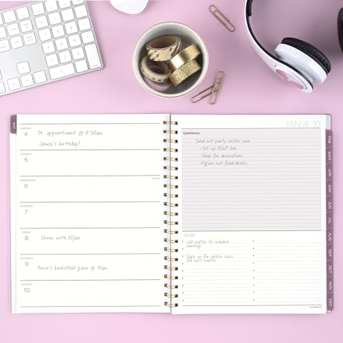 Mead Cambridge 2027 Planner, Weekly & Monthly, 8.5" x 11", Blush Blossom (1855-905-27)