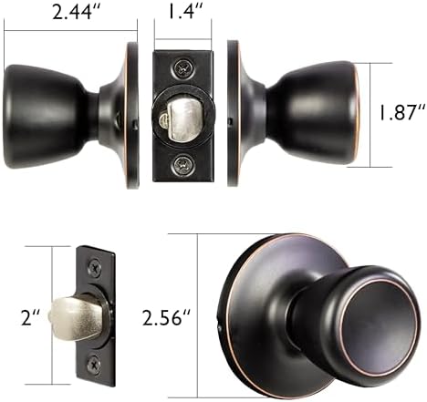 Design House Terrace Passage Door Knob, Oil Rubbed Bronze