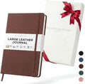 BEECHMORE BOOKS A4 8.5x11.5 Lined Leather Journal For Men 120 GSM, Gift Box