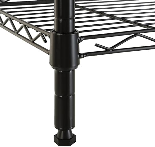 Amazon Basics 5-Shelf Tower Adjustable Storage Shelving Unit for Garage, Rust-Resistant Steel, 150 lbs Per Shelf, 16"W x 16"D x 54"H, Black
