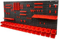 VEVOR Wall Mounted Storage Rack System, 30-Bin Parts Rack Organizer with Wall Panels/Tool Holders/Hooks, Garage Plastic Shop Tool Organizer for Nuts, Bolts, Screws, Nails, Beads, Buttons