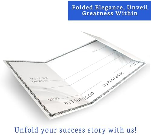 Giant Check (38 x 16 inches - X-Large Size) - Big Checks for Presentations, Awards, Donations, Ceremonies and Events