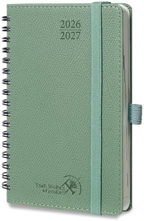 POPRUN 2026-2027 Small Weekly Planner, 4" x 6.25" Pocket Calendar for Purse