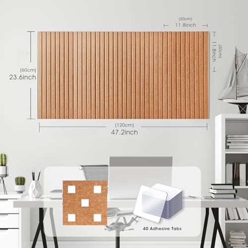 Large Felt Bulletin Board 48" x 24", Burnt Orange