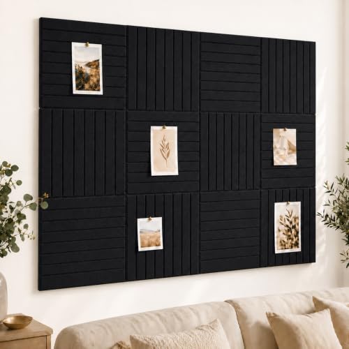 Stripe Felt Bulletin Board Tiles, Cork Board Alternative 48 x 36 in