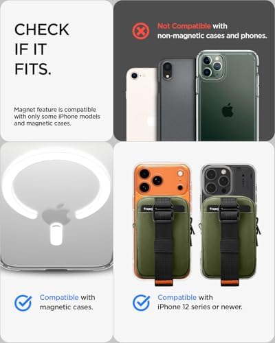 Spigen for MagSafe Wallet Magnetic Pouch Organizer, Tintap Zip V2 MagFit