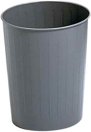 Safco Products 9604CH Round Wastebasket, 23 1/2-Quart, Charcoal