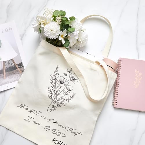 Jutom 110 Pcs Bible Study Supplies Bible Journaling Kit with Canvas Tote Bag Pen Case Notebook Highlighters Pen Sticky Note Tabs Page Markers Stickers Tape for Women Christian Christmas Gift(Pink)