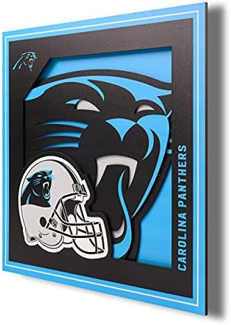 YouTheFan NFL Carolina Panthers 3D Logo Series Wall Art