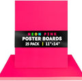 Hygloss Poster Board 11 x 14, 25 Pack Neon Pink, Colored Posterboard