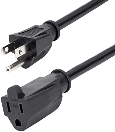 StarTech 25ft Power Extension Cord, 13A 125V, 16AWG, Black (PAC10125)