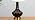 JONATHAN Y Parker Ribbed Ceramic Gourd Nightstand Table Lamp 21.5", Black
