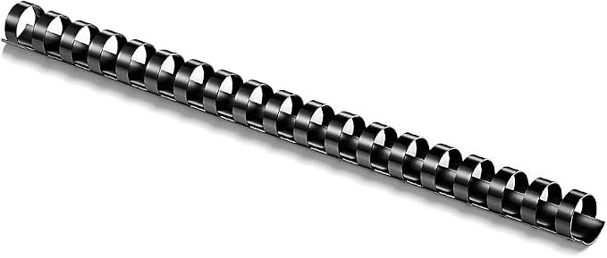 Staples 5/8 Inch Plastic Comb Binding Spines, Black, 25-Pack | 120-sheet capacity combs for binding reports and presentations.