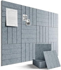 Fluxynara 48" x 36" Large Felt Bulletin Board, Blue Gray