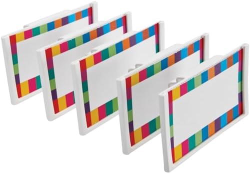 Really Good Stuff Durable Book & Binder Holder, 5-Pack, Bright Neon Colors