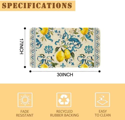 Kitchen Rugs and Mats,Washable Non-Slip Floor Mats Door Mat