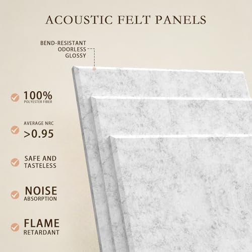 JBER Large Cork Board Alternative 72" x 48" - 24 Pack Self-Adhesive Felt Bulletin Board Tiles, Pin Board Vision Board for Walls, Office & Home Decor(Silver Gray)