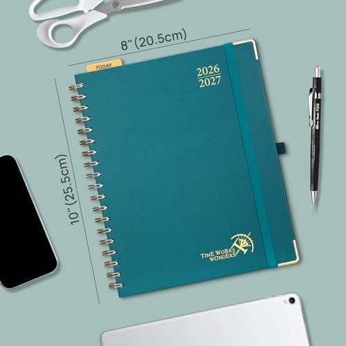 POPRUN 2026-2027 Weekly Planner 10" x 8"Weekly and Monthly Planner Calendar