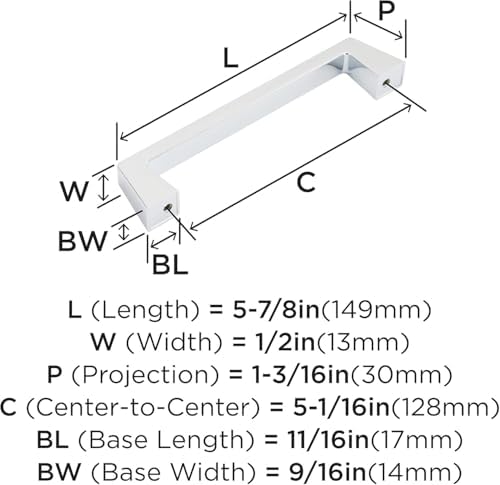 Amerock 5-1/16" Blackrock Polished Chrome Drawer Pull