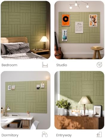 Fluxynara Felt Bulletin Board & Cork Board Alternative, Olive Green
