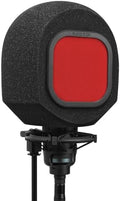 Soundbox Vocal Recording Isolation Booth | Portable Microphone Shield, Pop Filter for Studio-Quality Sound for Singing, Podcasting, Acoustic High-Density Foam Ball, Mic Soundproof Box (Fire Red)