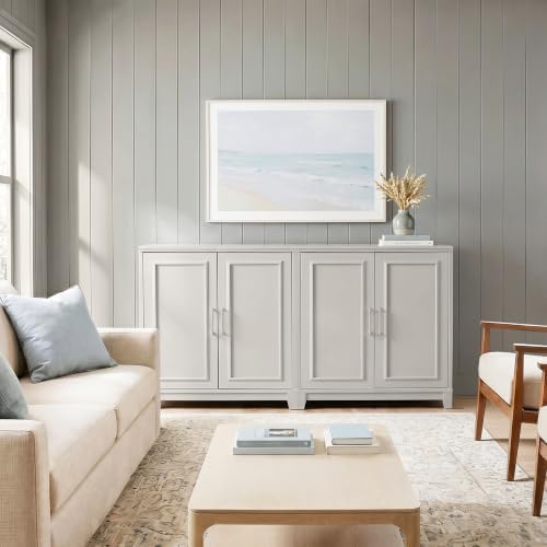 Martha Stewart Lily Pond Modular Storage Cabinet, Sharkey Gray, Set of 2