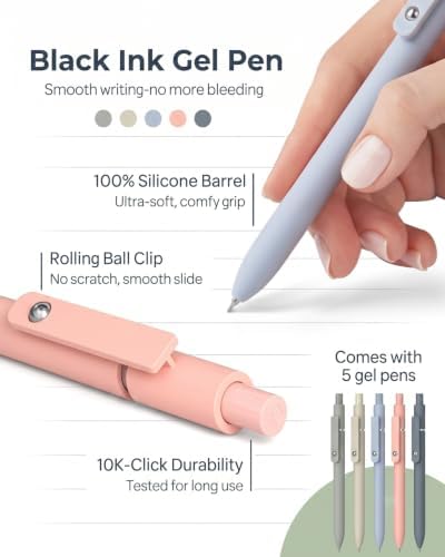 Nicpro 57 PCS Book Annotation Kit with Pen Case, Bible Study Supplies, Pink