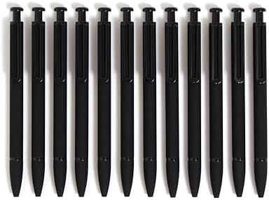 U Brands Monterey Ballpoint Pens, 12 Pack, Retractable, Midnight Black