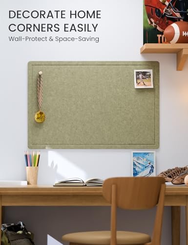 Fluxynara 35.4" x 23.6" Bulletin Board, Olive Green