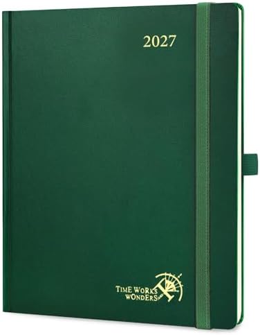 POPRUN 2027 Planner Weekly and Monthly, 8.5" x 10.5", Daily Calendar Book