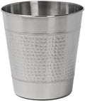 happimess Riley 2 Gal Hammered Steel Bin 10" H, Brushed Steel