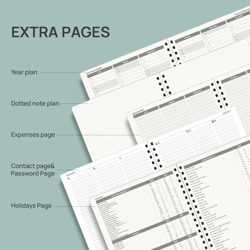 POPRUN 2026-2027 Weekly Planner 10" x 8"Weekly and Monthly Planner Calendar