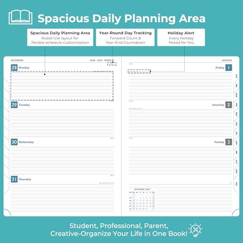 Planner 2026-2027 Daily Daily Weekly and Monthly,11.5"x8.5"