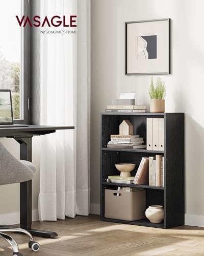 VASAGLE 3-Tier Bookshelf, Storage Organizer, 23.6 x 9.4 x 32 Inches
