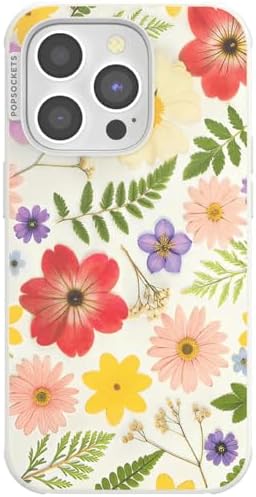 PopSockets iPhone 14 Pro Phone Case with MagSafe- Wild Blooms | Magnetic, Wireless Charging, Camera & Drop Protection, Western, Boho, Aesthetic, Flower, Floral