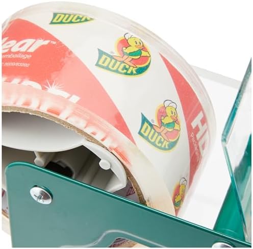 Duck HD Clear Packing Tape Dispenser Heavy Duty Packaging Tape Gun for Packing Boxes, Shipping and Moving - Includes 1 Refill Roll of HD Clear 1.88 in. x 50 Yards - Foam Handle (287398) (Pack of 4)