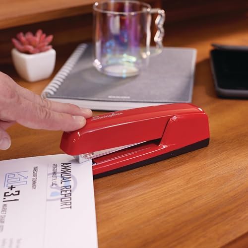 Swingline Stapler,30 Sheet Capacity,747 Business Stapler,Jam Free,Metal,Rio Red (74736),(Pack of 6)