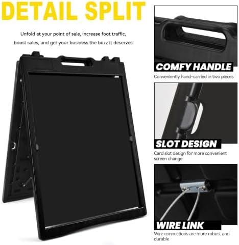 24x36 Inch Black Portable Foldable A Frame Sign Stand