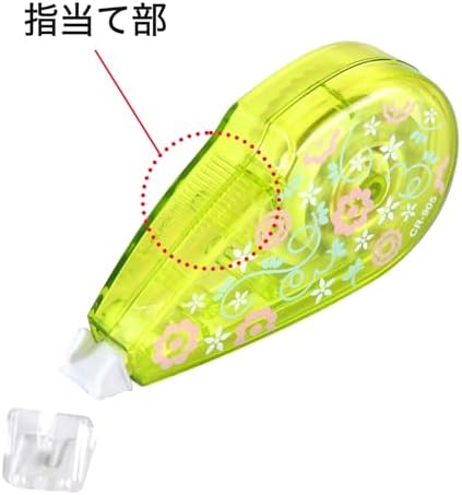 Plus CR-905 CR-905 48-538 x 10 Correction Tape ME Flower Pattern Assortment, Yellow, Blue, Pink, Single Use Type, 0.2 inches (5 mm) x 2.9 ft (7.5 m), Pack of 10