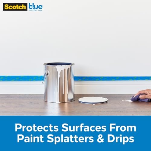 ScotchBlue Tape and Plastic with Dispenser, 24 Inch Wide, PT2093-24-S