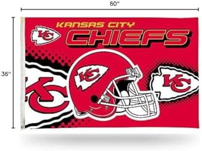 NFL Rico Industries Standard 3' x 5' Banner Flag Single Sided - Indoor or Outdoor - Home Décor