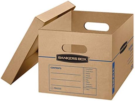 Bankers Box 15-Pack Small Classic Moving Boxes with Reinforced Handles