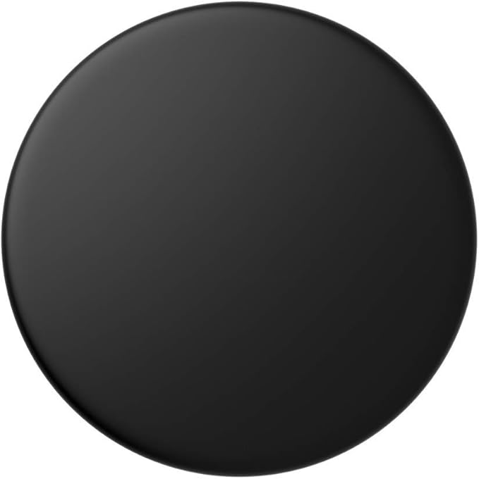 PopSockets Adhesive Phone Grip, Holder- Aluminum Black | Secure Comfortable Hold, Anti-Drop, Kickstand, Black, Metal, Enamel, Top