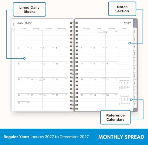 Blue Sky 2027 Weekly & Monthly Planner Calendar, 5"x8", Tula