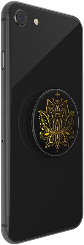 PopSockets Adhesive Phone Grip, Holder- Golden Prana Black | Secure Comfortable Hold, Anti-Drop, Kickstand, Moon, Star, Sun, Space, Flower, Floral
