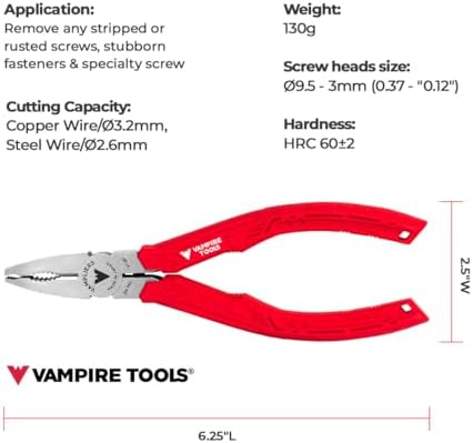 VAMPLIERS 6.25" Stripped Screw Extractor Combination Pliers