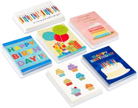 Hallmark Bulk Birthday Cards with Envelopes, 72-Pack (All the Cake…)